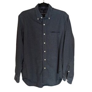 Austin Reed London Mens Regent Street Oxford Shirt Blue Green Check Medium M